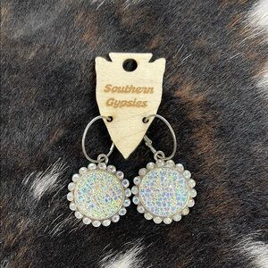 Silver and Blue Earrings